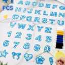 3 x 41 Pcs Cloth Patches Self Adhesive, Embroidered for DIY Clothing, Include 26 A-Z Chenille Letter Patches Stickers, 15 Rainbow Flower Lighting Stars Hearts on Patche for Hats,Backpacks,Bags,Jackets,cup