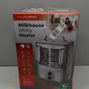 Comfort Zone Electric Portable Milkhouse Style Utility Space Heater with Adjustable Thermostat, Overheat Protection, and Safety Tip-Over Switch, Ideal for Garage or Greenhouse, 1,500W, CZ798BK (Black)