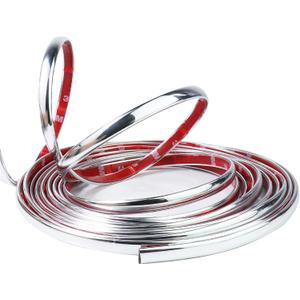 32Ft Automotive Chrome Trim Molding 1/2"(12mm) Universal Car Side Molding(Self Adhesive) UV Protected Decorative Scratch-Proof for RV Truck Motor Exterior Interior Door Window Bumper