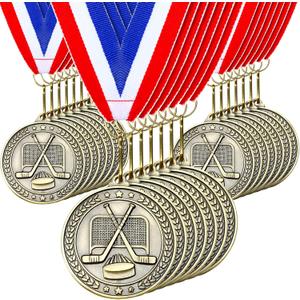 Remuuly 30 Pcs Gold Medals Bulk 2'' Basketball Soccer Baseball Volleyball Football Lacrosse Kickball Cheer Bowling Trophy Medals for Awards for Sports Participation Winner Gift