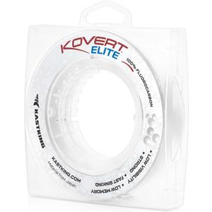 KastKing Kovert Elite 100% Fluorocarbon Fishing Line, Shock Resistant, High Clarity, Low Visibility, Highly Abrasion Resistant, Fast Sinking, Low Stretch, Low Light Refraction (50Yds/4Pounds, Clear)