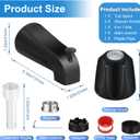 Tub Shower Trim Kit, Matte Black Shower Knob and Bath Tub Spout, for Price/Pfister Verve and 3 Handle Tub Faucet, for 1/2" Copper Connection, 1/2" and 3/4" Male Thread Connection (Matte Black)