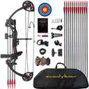 PANDARUS Compound Bow Archery for Youth and Beginner, Right Handed,19-28 Draw Length,15-29 Lbs Draw Weight, 260 fps