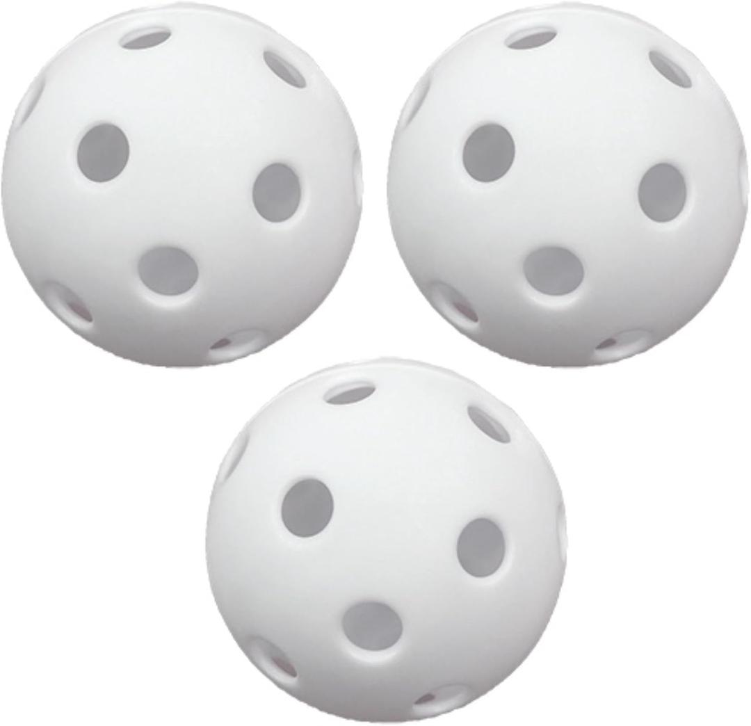 Champion Sports Plastic Golf Balls for Golf Practice, 4 Pack, White, Durable, Hollow Golf Ball Set, Lightweight Golf Ball with Limited Flight, Premium Golf Equipment, White/Pink