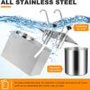 Commercial Sauce Dispenser Pump Stainless Steel Condiment Pump Station 7.4Quart Pump Dispenser Container for Ketchup Dressing Syrup Jam BBQ Sauce