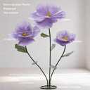 Giant Flowers for Decoration with Stand,Oversized Freestanding Gradient Paper Flowers for Wedding Flower Decor,Commercial Display,Photo Studio & Home Decoration,Banquet Party (Purple)
