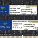 Timetec 32GB KIT(2x16GB) DDR4 3200MHz (or 2933MHz or 2666MHz) PC4-25600 Non-ECC Unbuffered 1.2V CL22 2Rx8 Dual Rank 260 Pin SODIMM Laptop Notebook PC Computer Memory RAM Module Upgrade