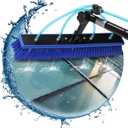Solar Panel Window Cleaning Brush and Pole, 40FT Adjustable Window Cleaner Brush & Water Fed Pole Kit, Solar Panel Cleaning System Window Washing Equipment Tool