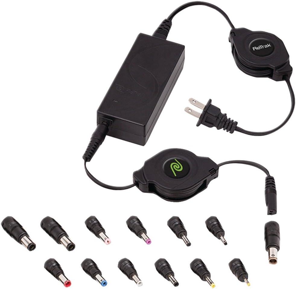 ReTrak Retractable Universal Ultrabook/Netbook Charger, Black (ETCHGNBUNN)