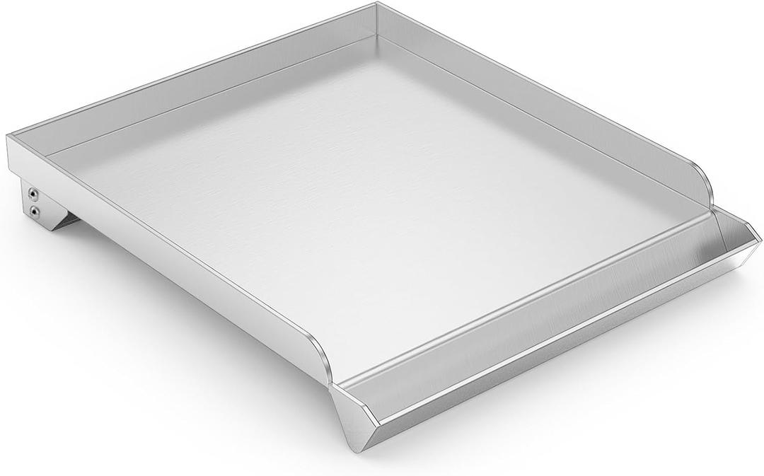 Stanbroil Stainless Steel Flat Top Griddle for Gas Grill Side Burner, Universal Stove Top Griddle for Most Gas Grill Side Burner, 11 in. x 13 in.