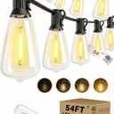 Outdoor String Lights Waterproof, 54FT Dimmable Patio Lights with 24+1 Shatterproof Edison Bulbs, 2700K ST38 LED Outdoor Hanging Lights for Gazebo, Backyard, Balcony, Garden, Party Decor