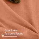 LAMIT Thermal Linen Curtains 54 Inch for Windows, Linen Textured Light Filtering Curtains Gromment Privacy Boho Panels for Loft Room/Bedroom, Set of 2 Panels, W52 x L54, Terracotta