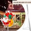 Hicarer 48 Inches Foam Poster Cardboard Easel Display Stand Heavy Duty Floor Standing Sign Adjustable Poster Board Stand Tripod Support for Outdoor Indoor Shows Restaurants Offices