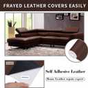 Lifeshoon Leather Repair Patch, 35X79 Inch Self Adhesive Leather Repair, Large Vinyl Patch Tape for Couches, Furniture, Car Seats, Cabinets, Wall, Handbags Brown, 35X79 Inch