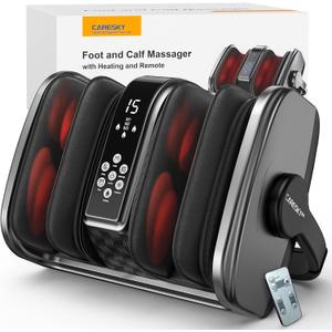 CARESKY Shiatsu Foot Massager with Heat, FSA Eligible HSA Foot Massager for Plantar Fasciitis, Neuropathy, Circulation and Pain Relief, Foot and Calf Massage at Home/Office