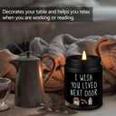 3 x Homsolver Anniversary Birthday Valentines Unique Day Gift for Him, Friendship Gifts for Him, Men, Best Friend, Neighbors, House Warming Gifts New Home, I Wish You Lived Next Door Scented Candles