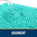 OLANLY Bathroom Runner Rugs 59x24, Extra Soft Absorbent Chenille Bath Rugs, Rubber Backing Quick Dry, Machine Washable Long Bath Mats for Bathroom Floor, Tub and Shower, Home Decor Accessories, Teal