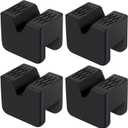 4-Pack Car Jack Stand Pads, Fits 3 Ton Rubber Jack Pad Adapter with Non-Slip Ridges, Universal Rail Pinch welds Protector for Protecting Car Chassis