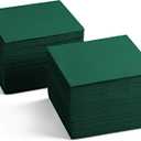 Linen-Feel Colored Cocktail Napkins - Decorative Cloth-Like GREEN Dessert And Beverage Napkins - Soft And Absorbent. For Restaurant, Bar, Cafe, Or Event. (Pack of 200) (5" x 5")