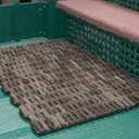 Durable Corporation Dura-Rug Outdoor Entrance Mat, Recycled Fabric Tire-Link Doormat, Heavy Duty Dirt Trapping Door Mat, Black, 20" x 30"