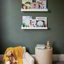 Floating Nursery Book Shelves Wall | Pair of 24in Scalloped Book Shelves for Kids Room | Cloud Shelves for Homeschool | Baby Bookshelf | White Shelves for Wall | Cottage Decor for Baby Registry