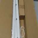 White Curtain Rod 36-91 Inch, 1 Inch Adjustable Heavy Duty Curtain Rods for Windows, Decorative Modern Window Treatment Rods, Telescopic Splicing Metal Drapery Pole, Easy Installation