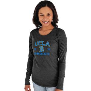 Blue 84 Women's Long Sleeve T Shirt Tri-Blend Mascot (Large)