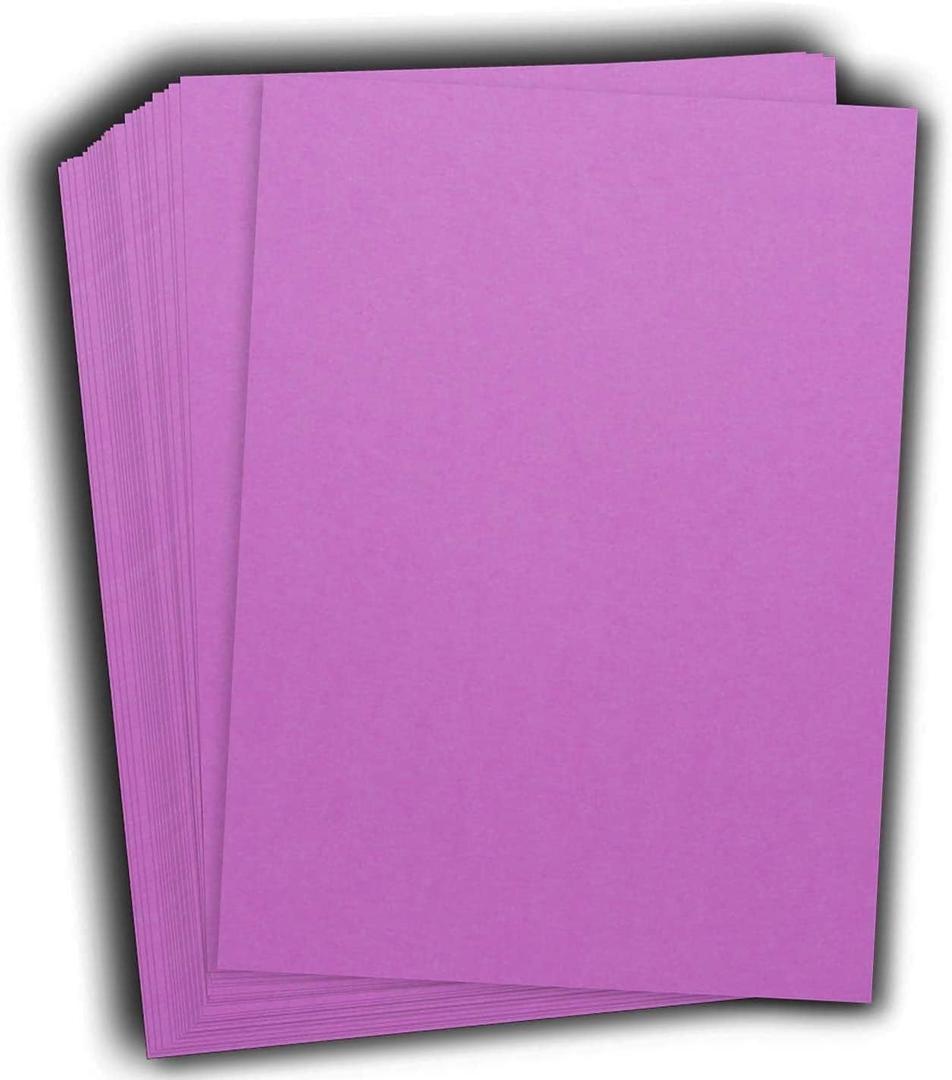 Hamilco Colored Cardstock Paper 11" x 17" Pearly Purple Color Card Stock Paper 50 Pack