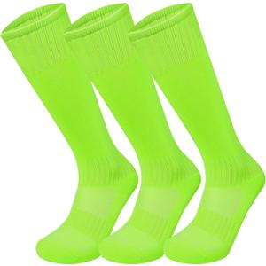 Marchare Boys Soccer Socks Toddler Football Socks Knee High Solid Sports Socks For Boys Girls, 10-12Y