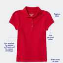 The Children's Place Girls' Short Sleeve Ruffle Pique Polo, 2 Pack (Blue, L)