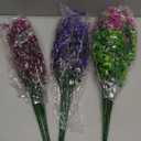 Hananona Artificial Flowers Outdoor, Faux Artificial Plants UV Resistant Plastic Flower Bulk for Hanging Planter Porch Window Home Wedding Fall Summer Decor (24, Fuchsia, Purple, Yellow, Green)