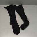 Presadee Closed Toe 15-20 mmHg Zipper Moderate Compression Leg Circulation Socks (Black, S/M)