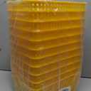 Yellow Plastic Organizer Baskets, 12-Pack Stackable Pantry Storage Baskets, Small Baskets for Shelves, Bathrooms, Kitchens, Laundry Room, Classrooms, Cabinets and Bedrooms