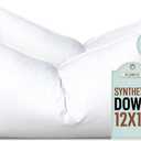 Pillowflex Set of 2 Synthetic Down Alternative Pillow Inserts for Shams, Soft & Plush Pillow Inserts, Faux Down Alternative Pillows or Micro Denier, Cotton Blended Shell Fabric - (12 Inch by 16 Inch)