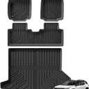 Floor Mats & Trunk Mat for Chevy Equinox/GMC Terrain 2025 2026 | Not Fit EV,2026 EquinoxAccessories,All Weather Floor Liner,1st & 2nd Row,Car Mats,Cargo Mat,Heavy Duty,Non-slip,TPE,Black