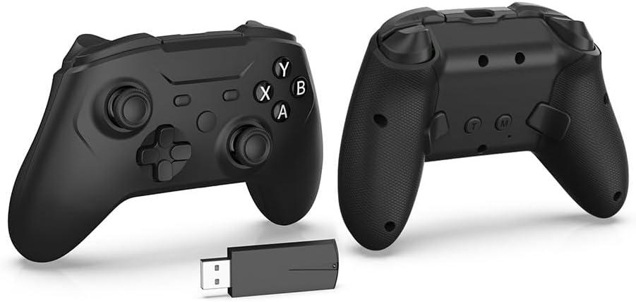 DOBE TYX-3618B Steam Controller, Wireless Gaming Controller for Steam/Steam Deck/PC Windows/Laptop/PS3, PC Gamepad with Adjustable Dual Vibration & Headphone Jack Battery Required (Black)