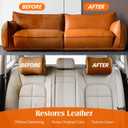 LISRUX Leather Cleaner and Conditioner Kit-2×18oz, Leather Cleaner for Car Seats, Furniture, Couches, Shoes & Boots, pH-Balanced, Restores & Protects All Leather For Natural, Synthetic, Faux, Pleather