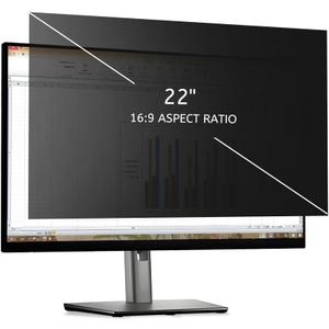 MOBDIK 22 Inch Monitor Computer Privacy Screen Filter for 16:9 Aspect Ratio, Anti Blue Light, Anti Glare & Spy - 1 Pack