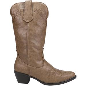 ROPER Womens Brooklyn Round Toe Casual Boots Mid Calf Low Heel 1-2" - Beige (8, Tan)