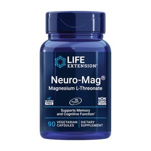 Life Extension Neuro-Mag Magnesium L-Threonate, Memory Health, Quick Thinking, Cognitive Health Support, Vegetarian, Non-GMO, 90 Vegetarian Capsules (144 mg from 2000 mg Magtein magnesium L-threonate, Best By 05/2027 Life Extension Neuro-Mag Magnesium L-Threonate, Memory Health, Quick Thinking, Cognitive Health Support, Vegetarian, Non-GMO, 90 Vegetarian Capsules (144 mg from 2000 mg Magtein magnesium L-threonate, Best By 05/2027