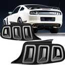Led Tail Lights Rear Lamp Assembly Compatible with 2010-2014 Ford Mustang, For 10 11 12 13 14 Ford Mustang Brake Lamp White Tube Taillight