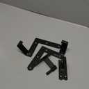 QCAA Steel Blind Shutter Hinge for Wood Frame & Brick, 1-1/16", Power Coated Black, 4 Pack (2 Pair), Made in Taiwan