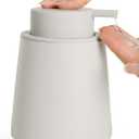 INGOFIN Ceramic Soap Dispenser -14 oz Bathroom Hand Soap Dispenser Liquid Dispenser with Pump Refillable Modern Lotion Dish Dispenser for Kitchen Matte Grey