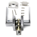 Passage Keyless Door Handle Lever for Right and Left Handed Doors with Full Set Lockset and Matching Screws for Closet Hallway Satin Nickel