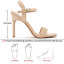 Ablanczoom Womens High Heels Ankle Strap Stilettos Braided Open Toe Dressy Sandals for Wedding