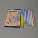 WRITECH Bible Mate Journaling Set: No Bleed Aesthetic Highlighters & 1.0 mm Black Ballpoint Pens, Bible Safe Dual Tip Highlighters, Pastel Colors, Fast-drying Ink, Journaling Kit, 9ct