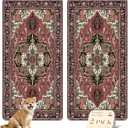 nunubaby Washable Pee Pads for Dogs, Stylish, Non-Slip and Leak-Proof Pee Pads. Reusable Potty Pads for Dogs for Crates and Floors.(Red/Rect, 36" x72" )