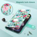 ULAK Compatible with iPhone 17 Pro Wallet Case, Women PU Leather Shockproof Protective Folio Flip Cover with [RFID Blocking] Card Holder Kickstand for 17pro 6.3 inch 2025, Mint