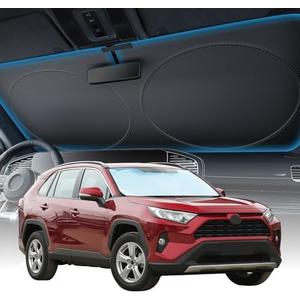 2025 Upgraded Zanch Car Front Windshield Sun Shade - Ultimate UV Protection & Heat Reductionlinnovative No-Light Leakage Technology Foldable DesignlPerfect Fit for Sedans Mini SUVs, Medium(64"X32")