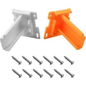 H307 Drawer Slide Socket Set with 2-1/8 inch x 1-3/4 inch Adjustable Base and Raised Edge 3/4 inch Slide Channel (1-1/8" Total), Plastic, Left and Right